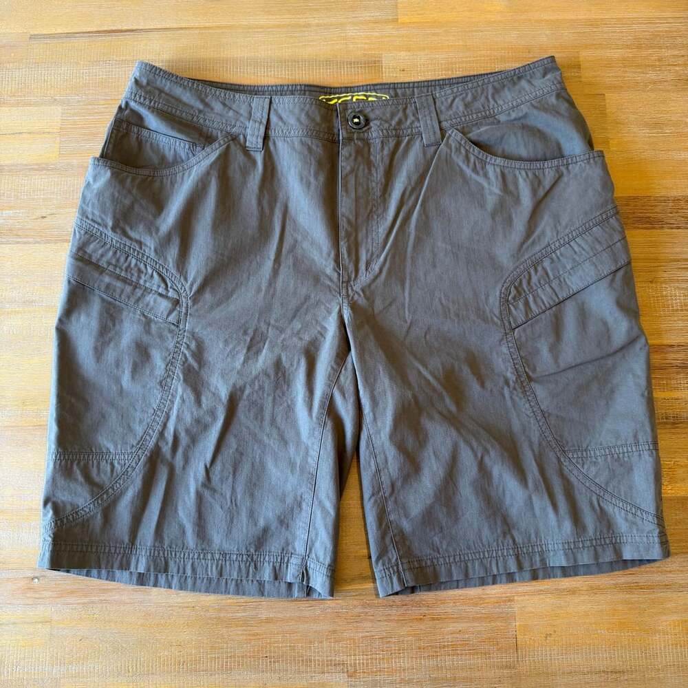 Keen Mens Grey Cotton Blend Utility Hiking Cargo Shorts Size 38